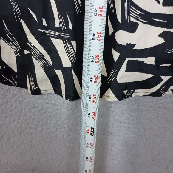 The Limited Slip Dress Women 2 Black Beige Floral 100% Silk Maxi Spaghetti Y2K - Picture 12 of 12